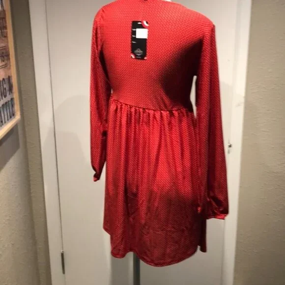 SACRED THREADS RED MINI DRESS NWT BOHO STYLE - Picture 4 of 14